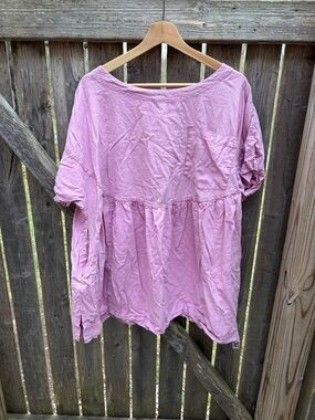 We The Free Dusty Lavender Babydoll Tunic Top